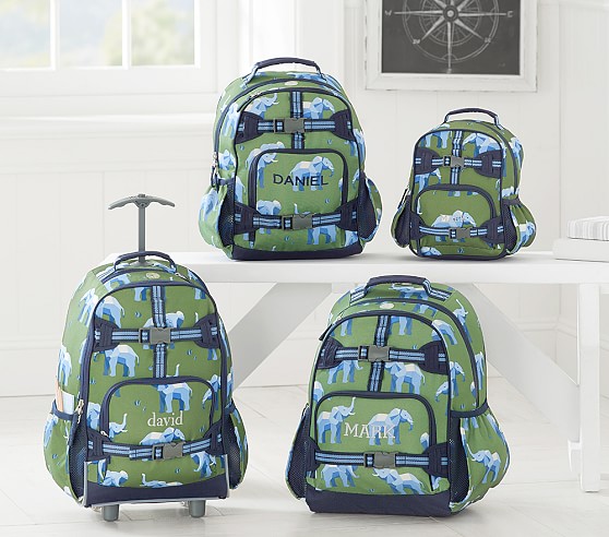 Pottery Barn Kids Mackenzie Green Elephant Backpack pottery barn kids backpacks sale