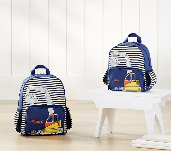 Pottery Barn Kids Striped Critter Construction Backpack sale
