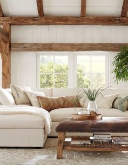 Pottery Barn PB AIR UPHOLSTERED 4-PIECE SOFA WITH CHAISE SECTIONAL eclipse sale