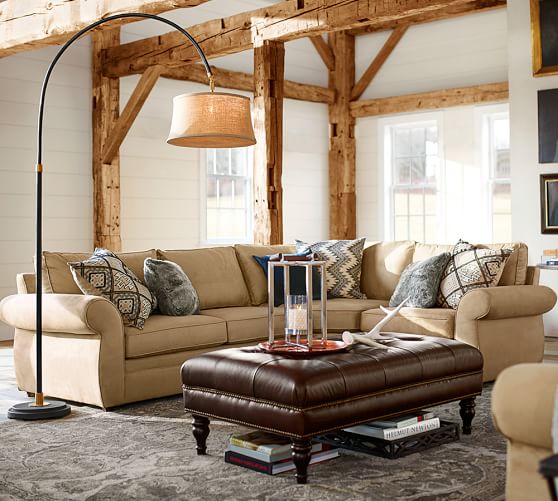 Pottery Barn PEARCE UPHOLSTERED 3-PIECE SECTIONAL WITH WEDGE pottery barn premier sale