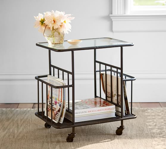 Pottery Barn PRESTON METAL CART sale