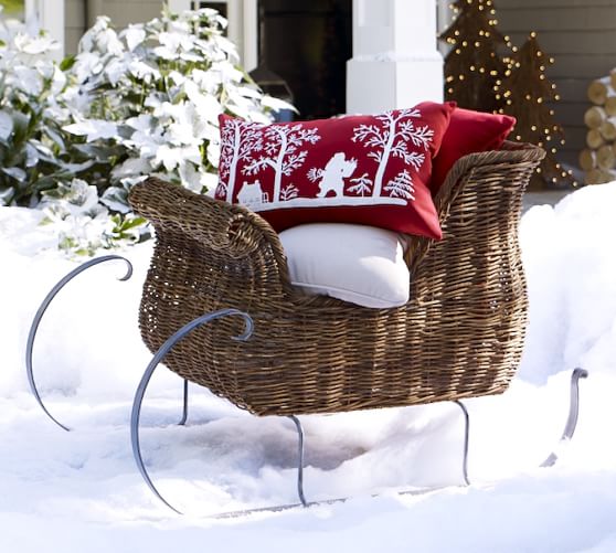 Pottery Barn RATTAN SLEIGH pottery barn mega sale