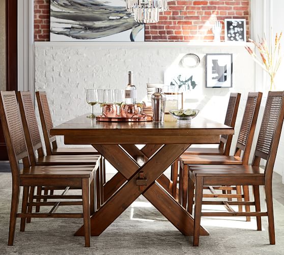 Pottery Barn TOSCANA EXTENDING DINING TABLE, TUSCAN CHESTNUT sale