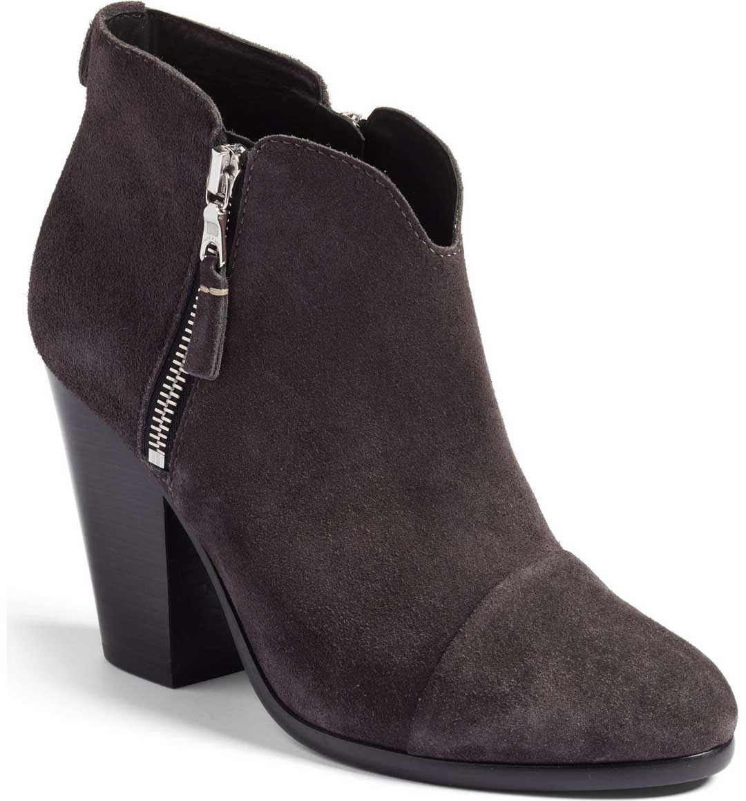 RAG & BONE Margot Bootie Asphalt Suede ankle booties fall 2017