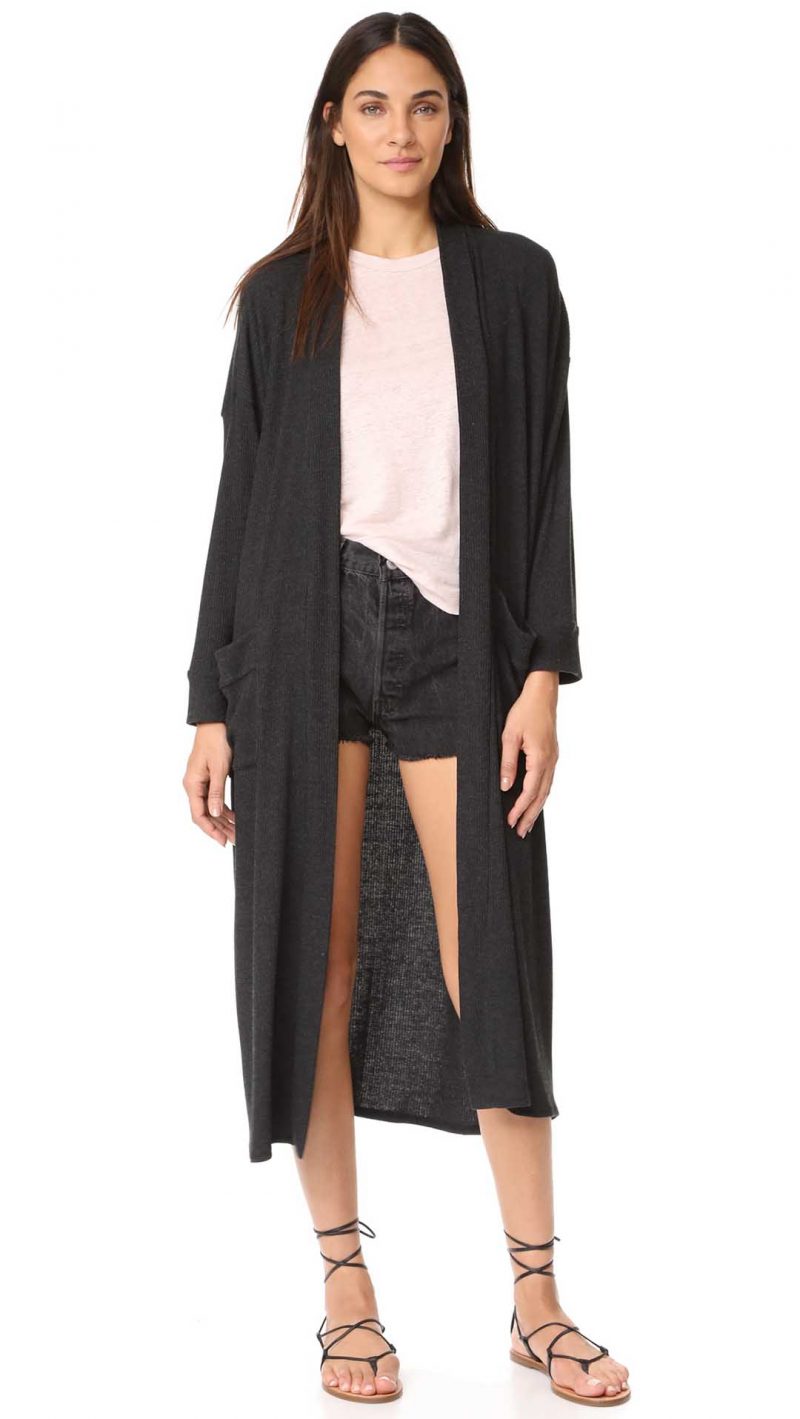 Rachel Pally Oversized Sweater Coat Cardigan Charcoal lightweight cardigans fall 2017