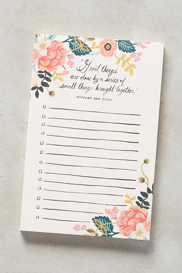 Rifle Paper Co. Great Things Notepad Pink Flowers Anthropologie 