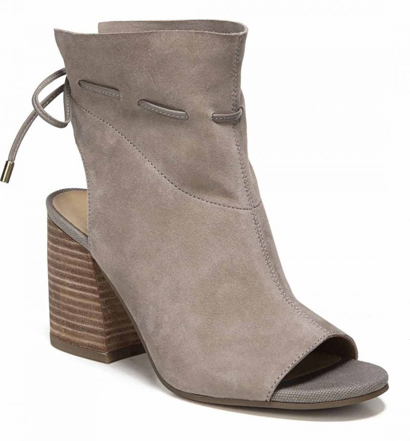 SARTO BY FRANCO SARTO Fenwick Peep Toe Bootie Cocco Suede open toe booties summer fall 2017