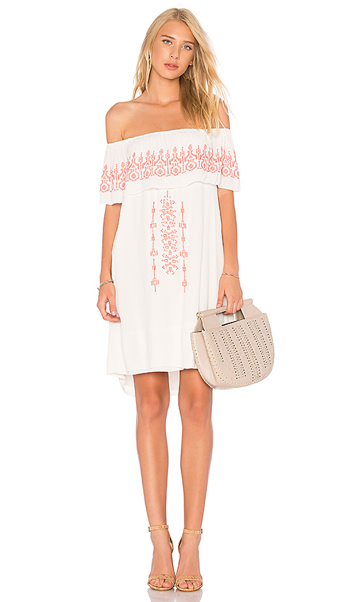 Sanctuary Lulu Off The Shoulder Dress Light Dune embroidered sundresses summer 2017