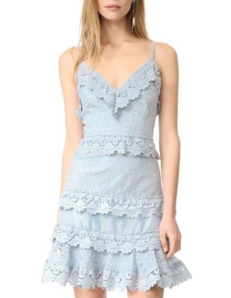 Talulah Shadow Dance Crossover Mini Dress Blue shopbop lace a-line dresses wedding guests
