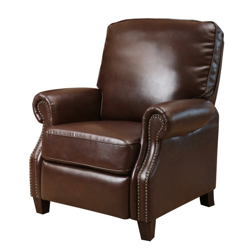 Three Posts Wheatland Push Back Leather Recliner 2017 wayfair labor day clearance sale