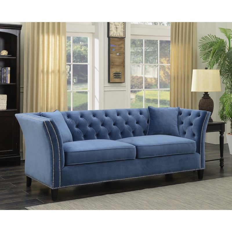 Willa Arlo Interiors Roberge Tufted Wingback Chesterfield Sofa wayfair labor day clearance sale