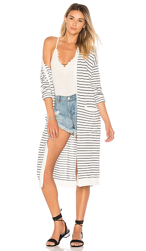 ale by alessandra X REVOLVE LAURETTA CARDIGAN Ivory Navy Stripe lightweight cardigans fall