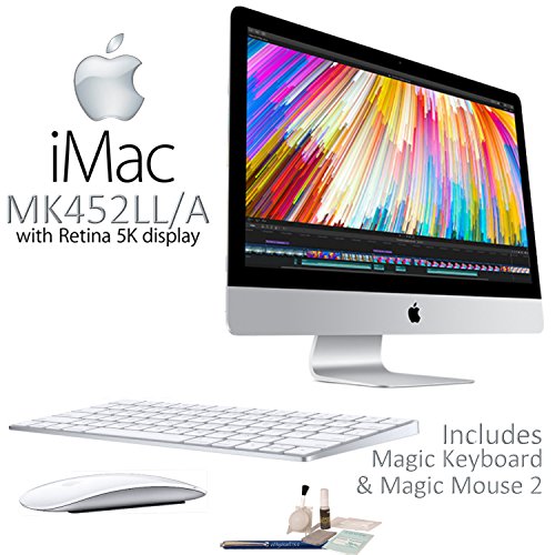 Applecare Apple iMac MK452LL/A Retina 4K Display Desktop Computer Starters Bundle: Includes Magic Keyboard & Magic Mouse 2 Amazon