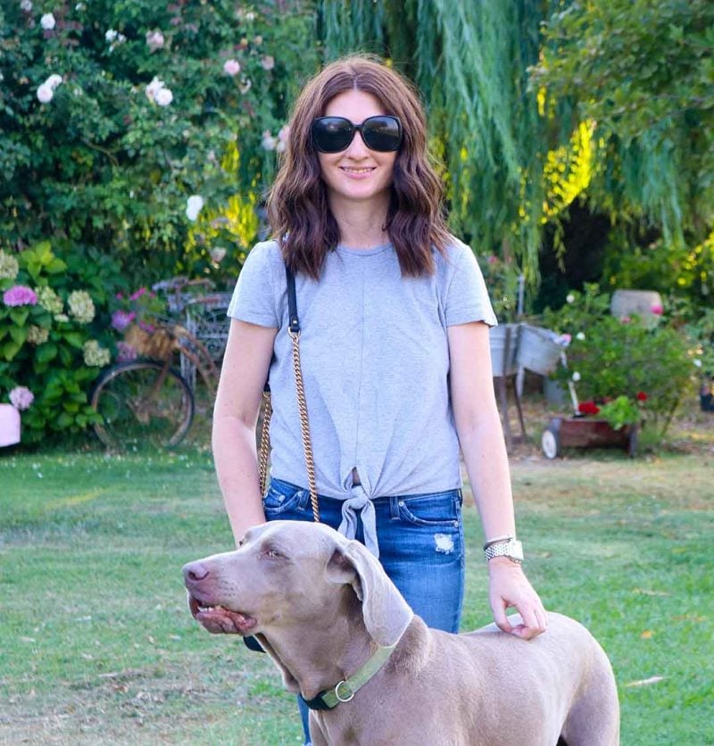 candace rose fred weimaraner madewell modern tie-front top madewell insiders sale candieanderson blog