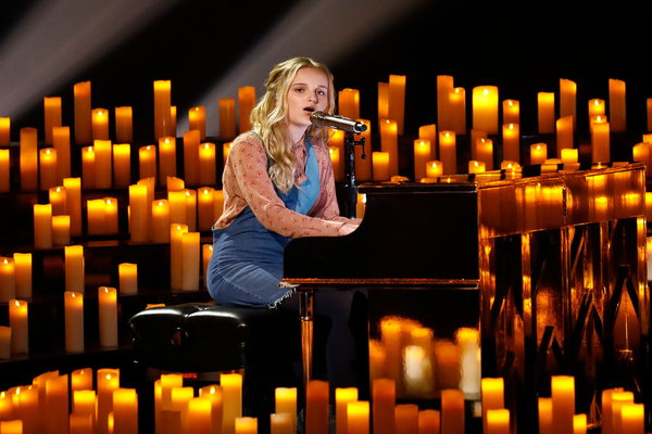  Watch America's Got Talent Season 12 Episode 15 Live Show 2 Videos: Tuesday, August 22, 2017. Evie Clair has been a favorite singer of mine this season. She has unbelievable courage, singing for her father, Amos who is currently battling cancer. Tonight Evie sang (and played the piano) to Birdy's hit song "Wings." Be sure to watch the beautiful performance below.