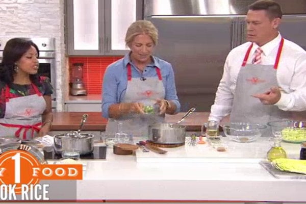 Watch Lucinda Scala Quinn of Mad Hungry show John Cena and Sheinelle Jones how to make delicious teriyaki salmon, Japanese slaw and coconut rice on the Monday, August 7, 2017 episode of the Today show (video) on Candace Rose Anderson blog on Candieanderson.com.