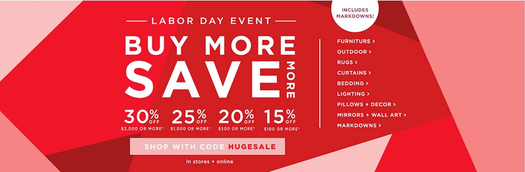The 2017 West Elm Buy More Save More Labor Day Sale is happening now! Save up to 30% on modern furniture and home decor!