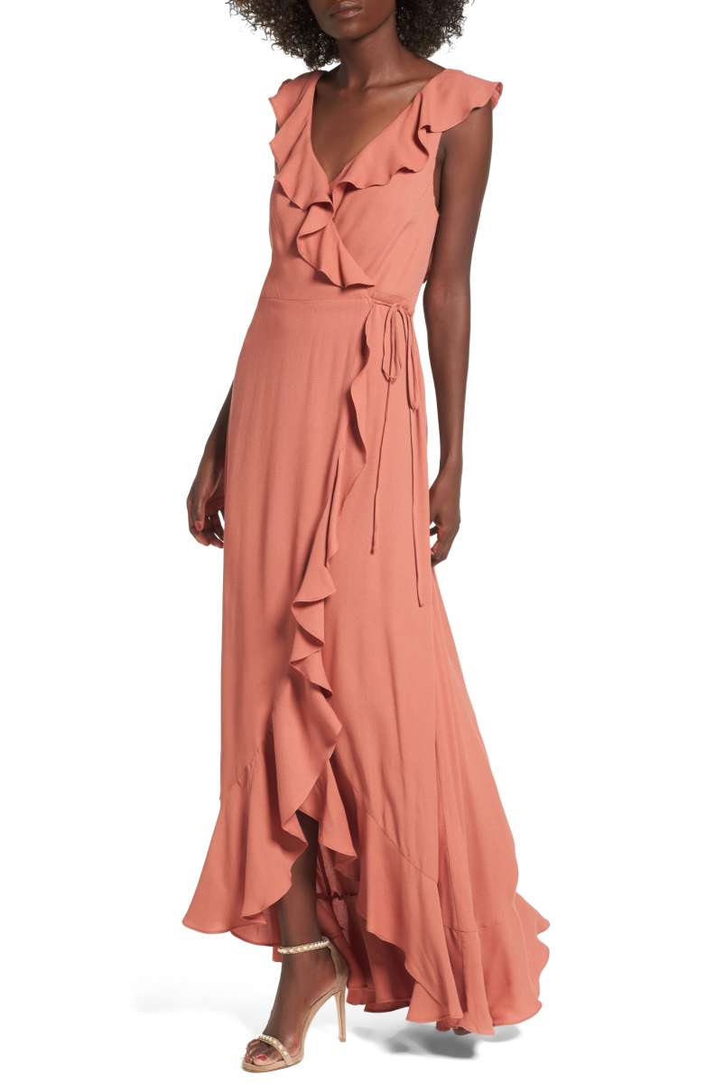 ARRIVE Wade Wrap Maxi Dress Amber wrap dresses fall 2017