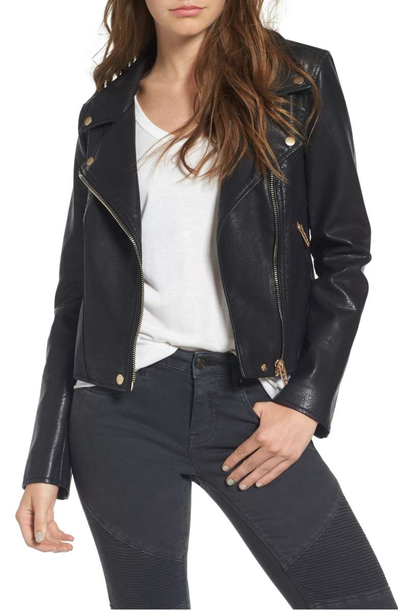 BLANKNYC Life Changer Moto Jacket Black faux leather moto jackets
