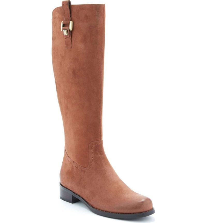 BLONDO 'Velvet' Waterproof Riding Boot Cognac Nubuck Leather 