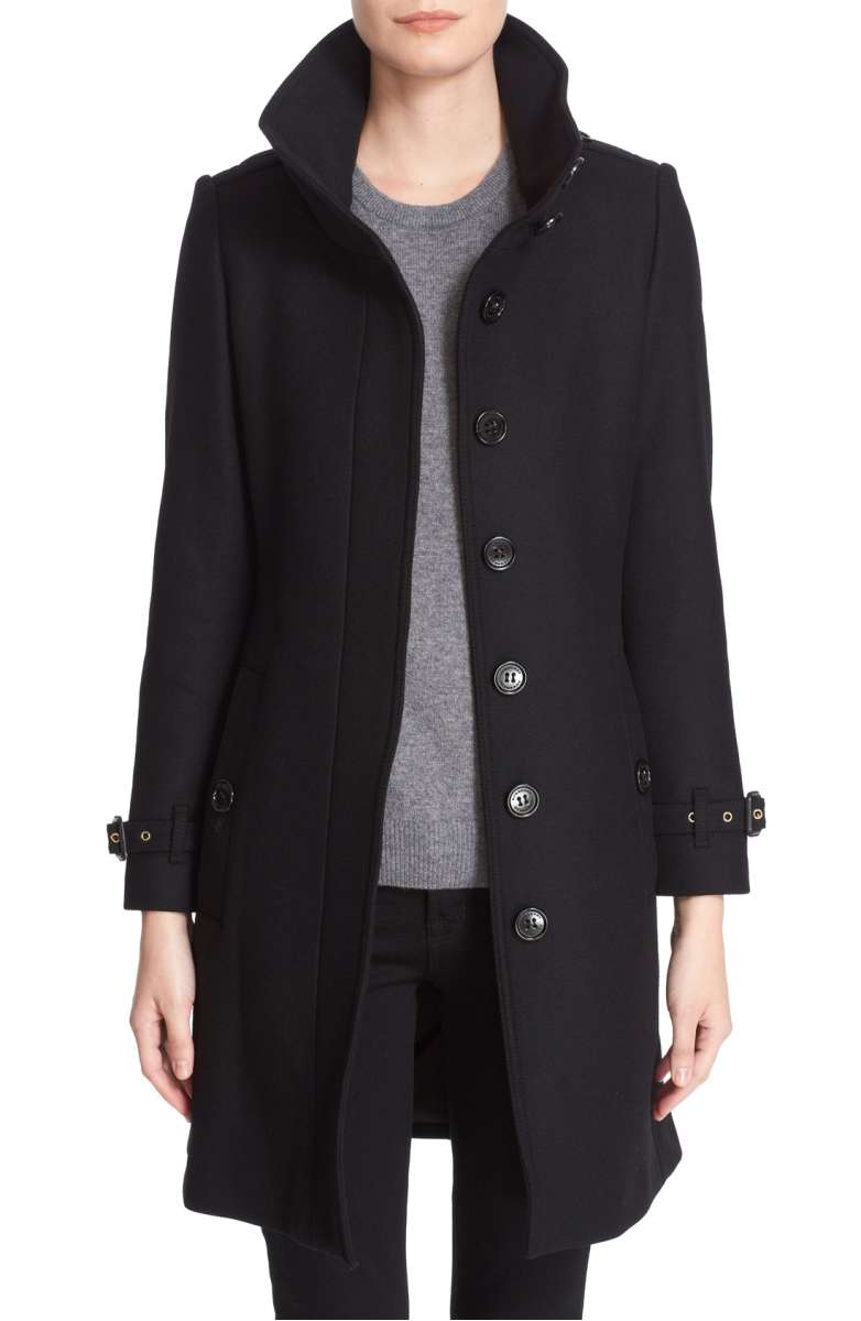 BURBERRY Gibbsmoore Funnel Collar Trench Coat Black fall 2017