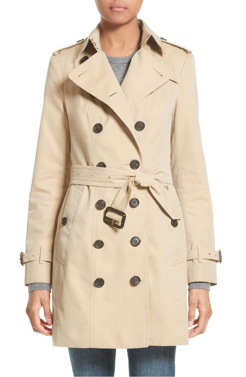 BURBERRY Sandringham Mid Slim Trench Coat Honey trench coats fall 2017