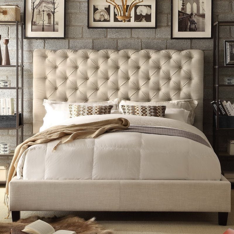 Brooklyn Queen Upholstered Panel Bed joss and main upholstered furniture blowout sale