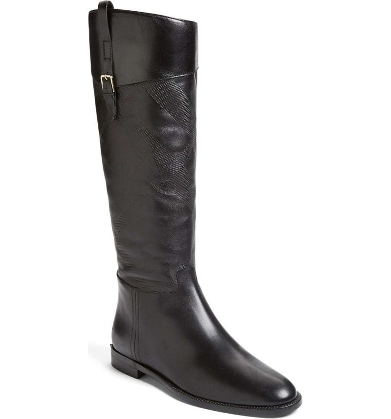 Burberry 'Copse' Riding Boot (Women) Black Leather riding boots fall 2017
