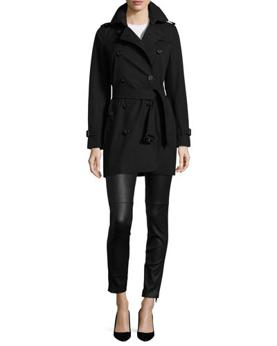 Burberry The Kensington - Mid-Length Heritage Trench Coat Black trench coats fall 2017