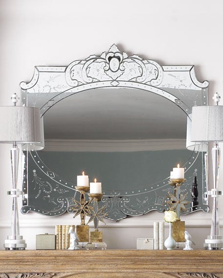 Elaina Hand-Cut Hand-Engraved Mirror horchow decor and lighting sale