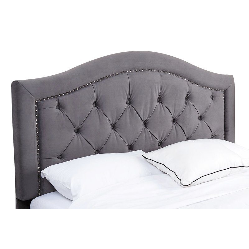 George Upholstered Tufted Headboard Nailhead Trim joss and main upholstered furniture blowout sale