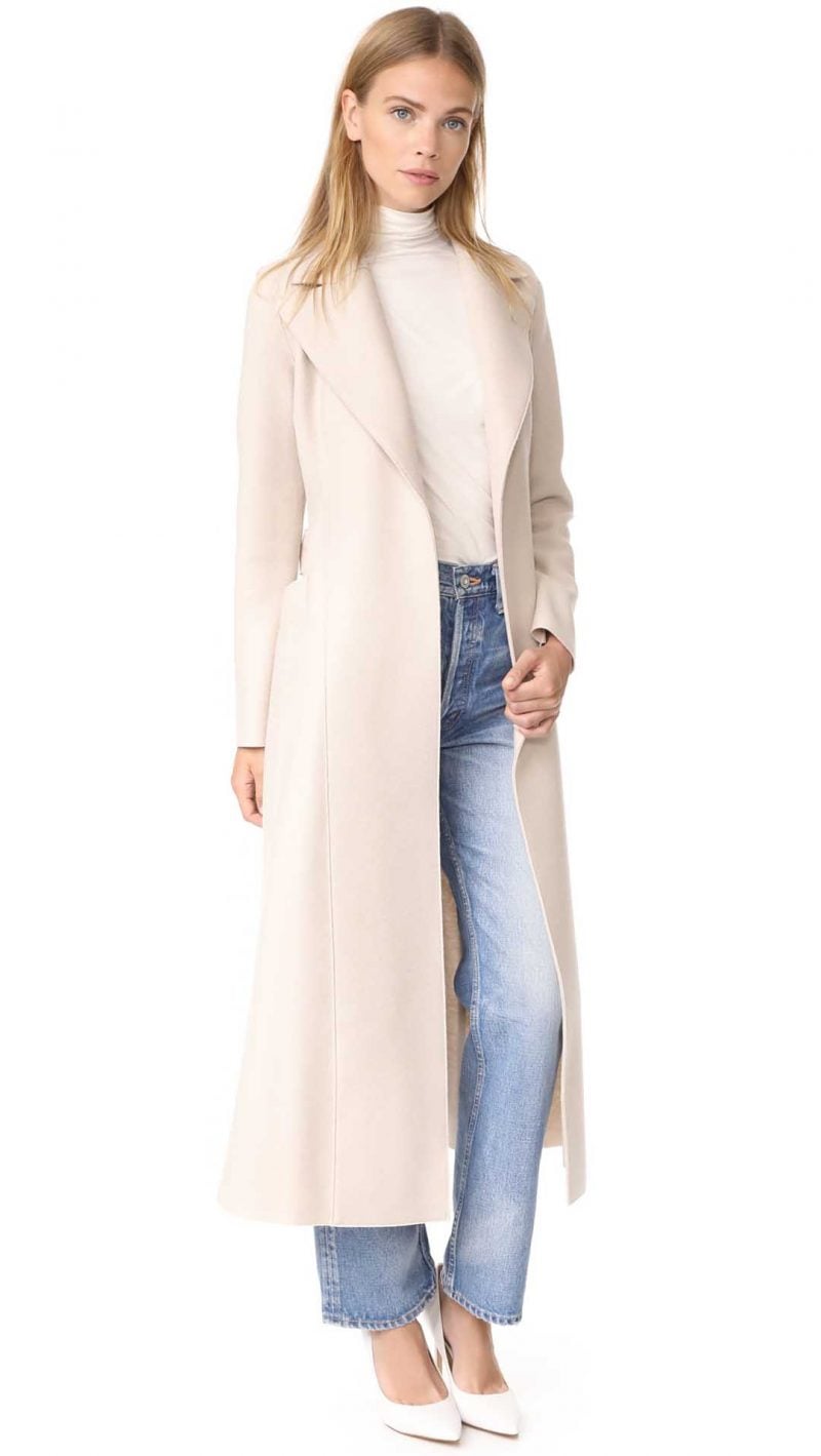 Harris Wharf London Long Duster Coat Cream trench coats fall 2017