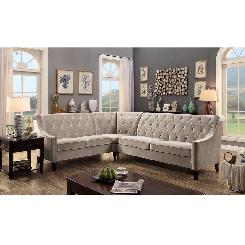 Henry 107" Sectional Joss and Main upholstered furniture blowout sale