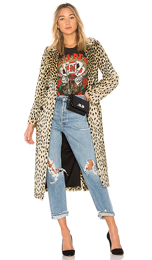 House of Harlow 1960 X REVOLVE PERRY FAUX FUR COAT Leopard Print trench coats fall 2017