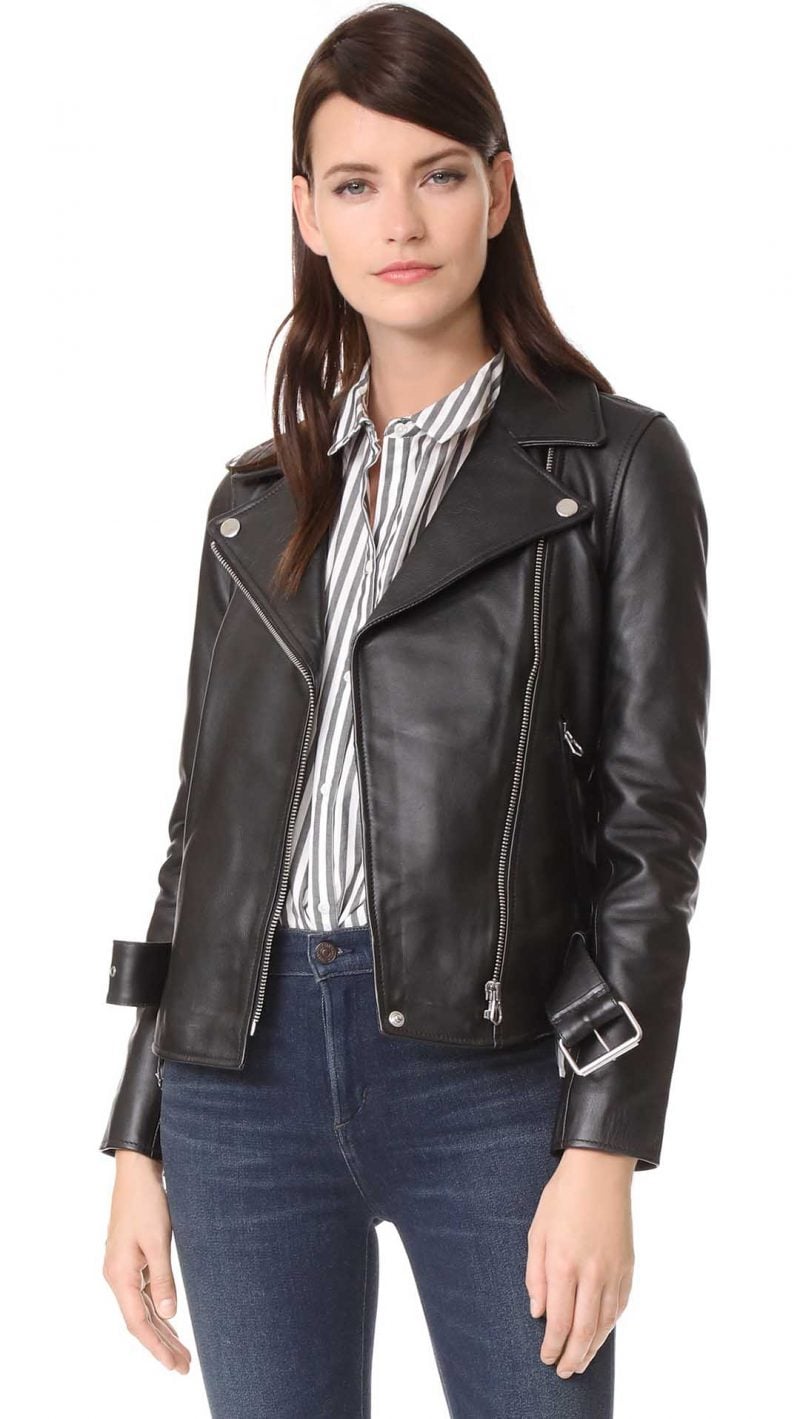 Madewell Ultimate Leather Moto Jacket True Black shopbop event of the season sale