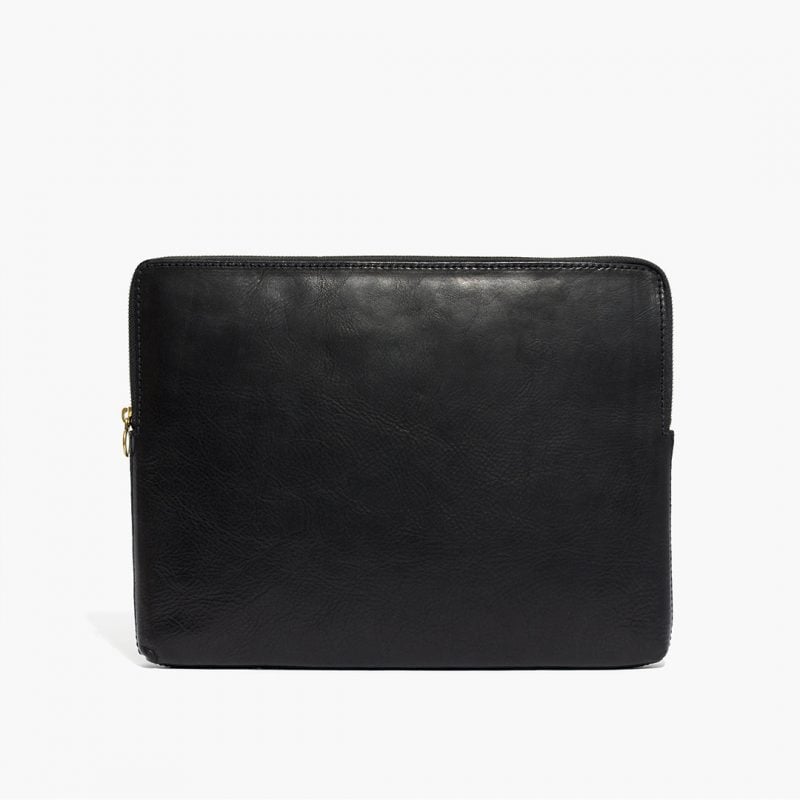 Madewell the leather laptop case item g0026 true black