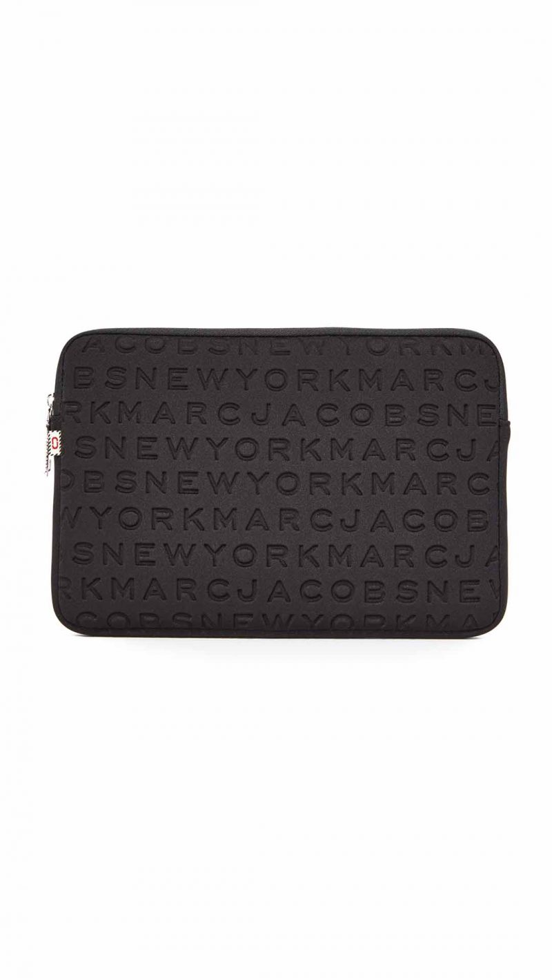 Marc Jacobs 11" Logo Neoprene Computer Case Black
