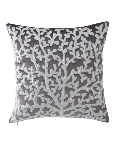 Michael Aram Tree Of Life Pillow 20" Square Gray horchow decor and lighting sale