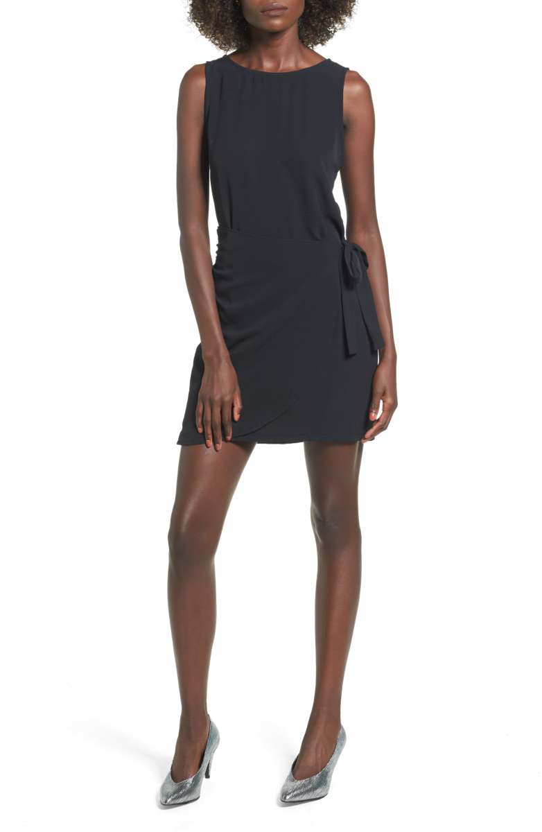 Mimi Chica Wrap Skirt Dress Black wrap dresses fall 2017 
