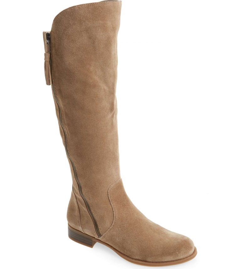 NATURALIZER Jinnie Tall Boot Oatmeal Suede riding boots fall 2017