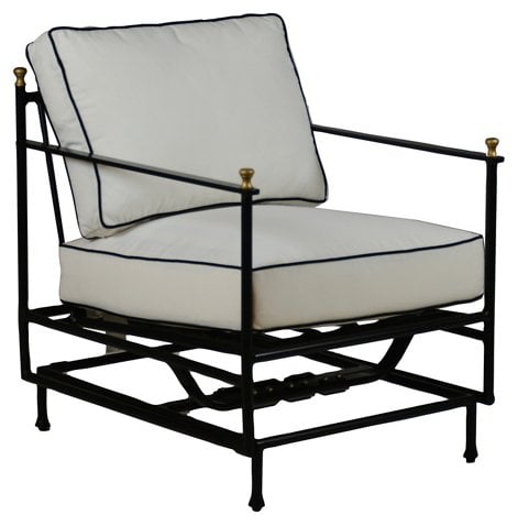 ONE KINGS LANE OUTDOOR Frances Motion Lounge Chair, White/Black summer clearance sale