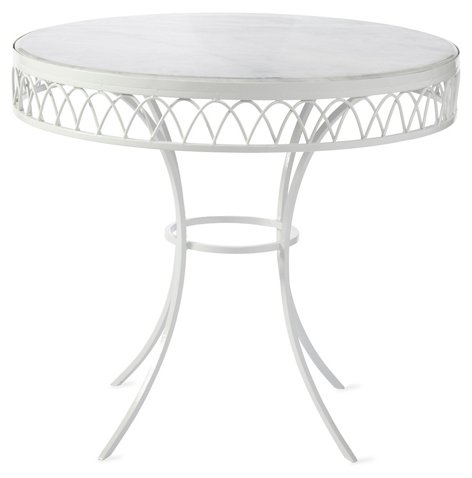One Kings Lane Linden Bistro Table, White one kings lane summer clearance sale