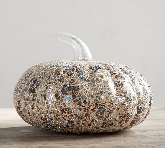 Pottery Barn BRONZE MOSAIC PUMPKIN pottery barn fall decorating sale