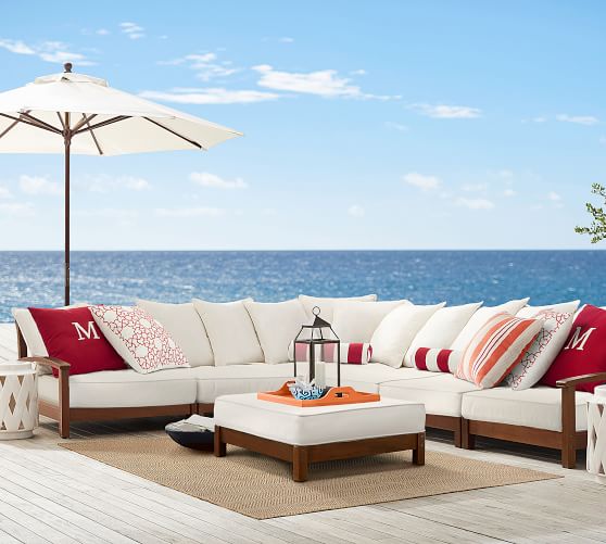 Pottery Barn BUILD YOUR OWN - CHATHAM LOW SECTIONAL COMPONENTS - DARK HONEY warehouse sale