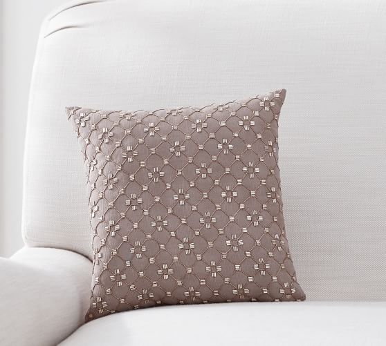 Pottery Barn CAPRA BEADED APPLIQUE PILLOW pottery barn fall decorating sale