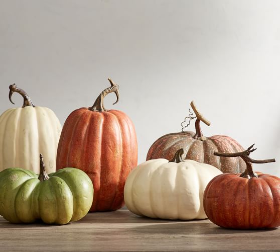 Pottery Barn FAUX PUMPKINS pottery barn halloween and harvest sale
