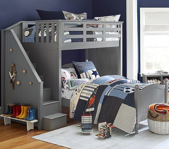 Pottery Barn Kids Catalina Stair Loft Bed & Lower Bed Set 20 percent sale