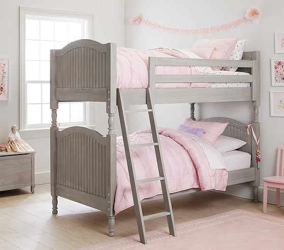 Pottery Barn Kids Catalina Twin-Over-Twin Bunk Bed Brushed Fog 20 percent sale