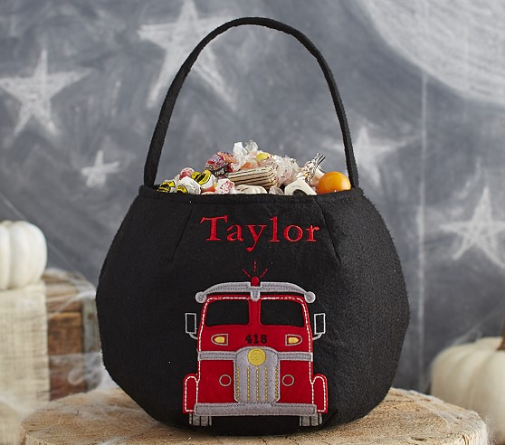 Pottery Barn Kids Firetruck Treat Bag halloween treat bags sale