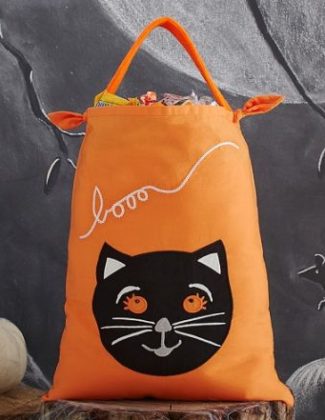 Pottery Barn Kids Kitty Pillowcase Treat Bag halloween trick or treat bags sale kids